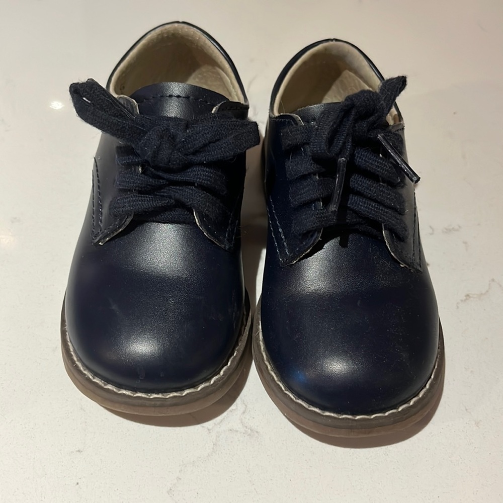 Footmates Navy Blue Dress Shoes toddler 7.5